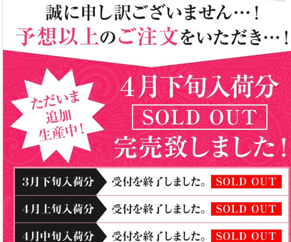 グラマラスパッツ完売